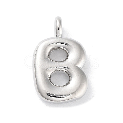 Rack Plating Brass Balloon Letter Pendants X-KK-C050-01P-B-1