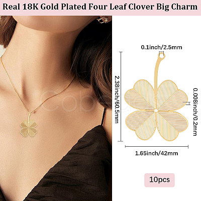 10Pcs Brass Big Pendants KKC-BBC0001-01-1