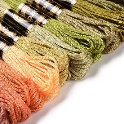 12 Skeins 12 Colors 6-Ply Polyester Embroidery Floss OCOR-M009-01B-15-1