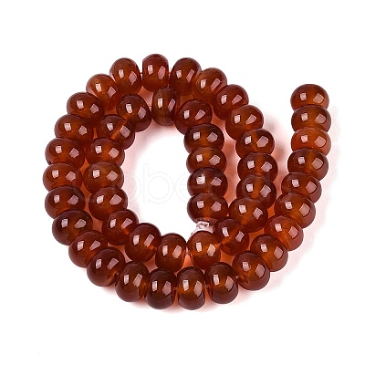 Dyed Natural Carnelian Beads Strands G-Q606-44A-01-1