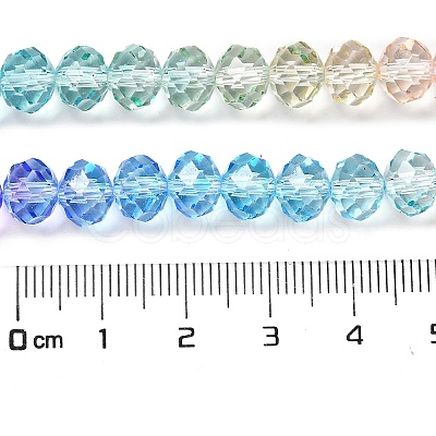 Transparent Painted Glass Beads Strands X1-DGLA-A034-T8mm-A14-1