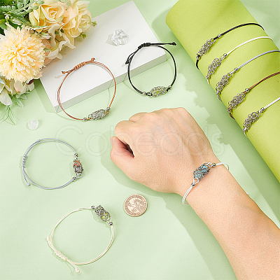 10Pcs 5 Colors 304 Stainless Steel Macrame Pouch Bracelet Making for Stone Holder AJEW-UN00038-1
