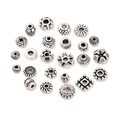 PandaHall Elite 1200Pcs 24 Styles Tibetan Style Alloy Spacers Beads TIBEB-PH0005-09-1