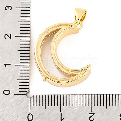 Rack Plating Brass Locket Pendants KK-F874-01G-09-1