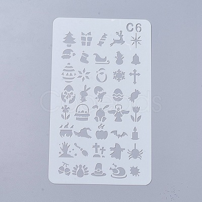 Plastic Reusable Drawing Painting Stencils Templates DIY-WH0047-06-1