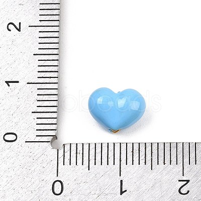 Brass Enamel Beads KK-G541-01E-1