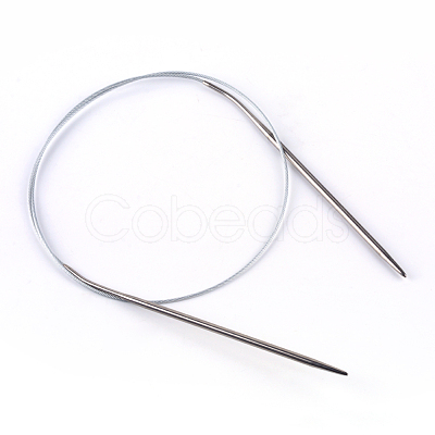 Steel Wire Stainless Steel Circular Knitting Needles and Random Color Plastic Tapestry Needles TOOL-R042-800x2.5mm-1