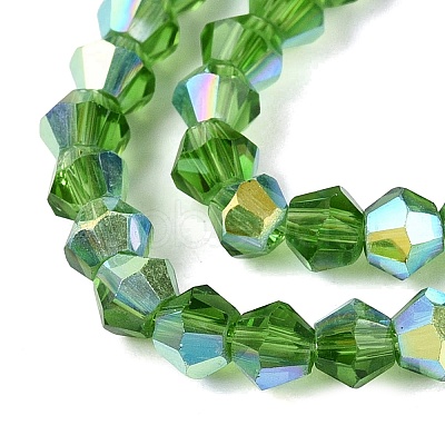 AB Color Plated Transparent Glass Beads Strands GLAA-G127-01-02L-1