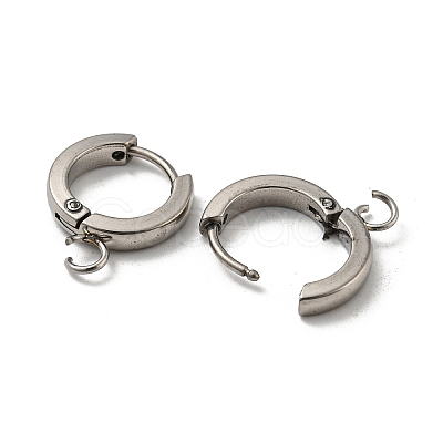Tarnish Resistant 201 Stainless Steel Huggie Hoop Earrings Findings STAS-A167-01J-P-1