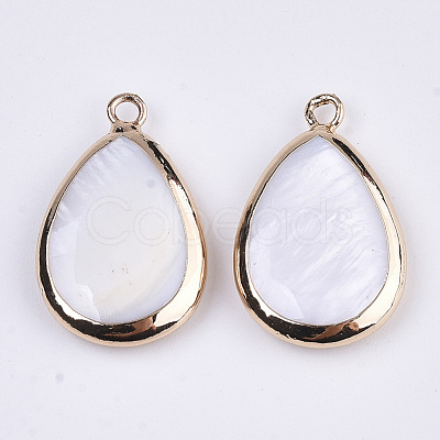 Natural Freshwater Shell Pendants X-SSHEL-R045-13-1
