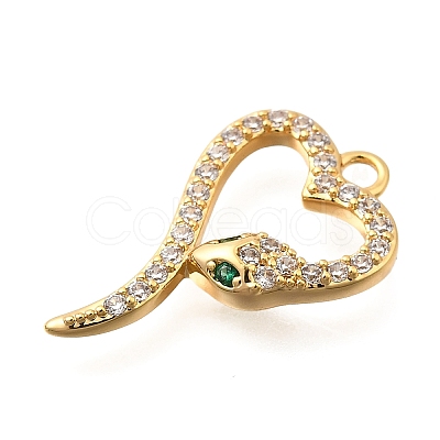 Brass Micro Pave Cubic Zirconia Pendants X1-KK-B147-06A-G-1