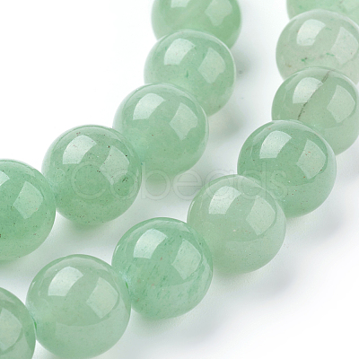 Natural Green Aventurine Beads Strands X-G-G099-12mm-17-1