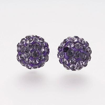 Polymer Clay Rhinestone Beads RB-K050-10mm-C20-1