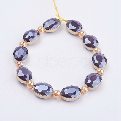 Opaque Glass Beads Strands EGLA-K013-PL-07E-1