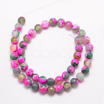 Natural Fire Crackle Agate Bead Strands G-K166-06F-6mm-12-1