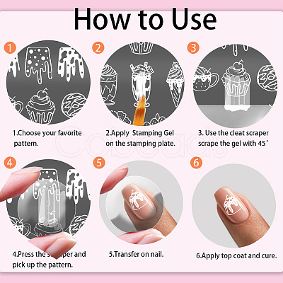 Stainless Steel DIY Nail Art Templates MRMJ-WH0092-102-1