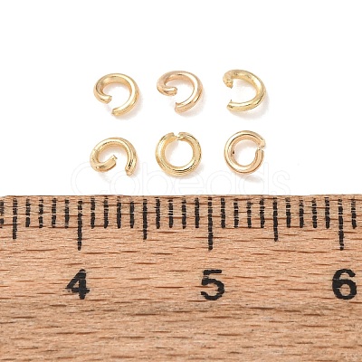 Brass Open Jump Rings KK-G604-08G-14-1