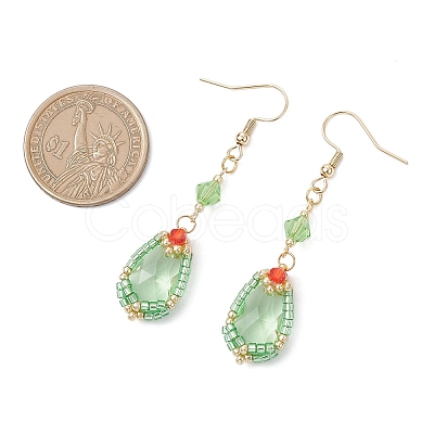 Handmade Glass Seed Beads Teardrop Dangle Earrings EJEW-MZ00576-01-1