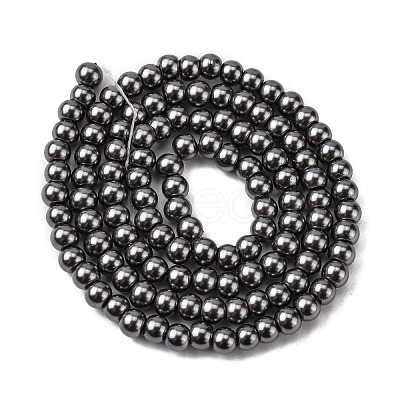 Eco-Friendly Glass Pearl Beads LS-HY-J002-4mm-HX088-1
