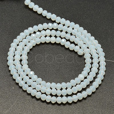 Faceted Rondelle Opalite Beads Strands EGLA-J134-4x3mm-D01-1