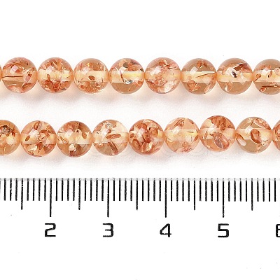 Resin Imitation Amber Beads Strands RESI-Z023-02B-1