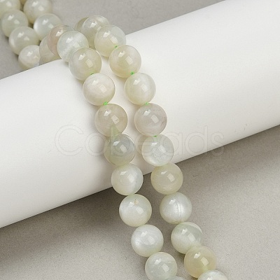 Natural Green Moonstone Beads Strands G-NH0060-A01-02-1