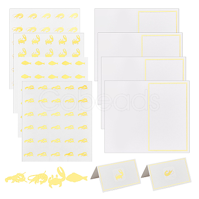 8 Sheets 4 Styles PVC Waterproof Self-Adhesive Sticker STIC-OC0001-13C-1