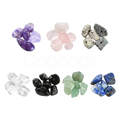 7 Style Natural Mixed Gemstone Chip Beads G-FS0001-85-1