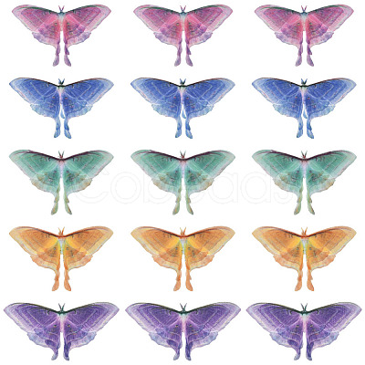 20Pcs 5 Colors Cloth Simulation Gauze Butterfly Ornament Accessories DIY-SP0005-69-1