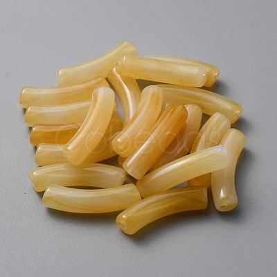 Opaque Acrylic Beads MACR-WH0007-83J-1