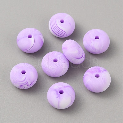 Rondelle Food Grade Eco-Friendly Silicone Beads SIL-TAC0010-04E-1