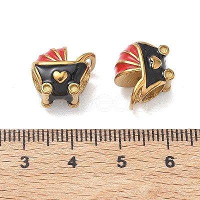 304 Stainless Steel Enamel Pendants STAS-K330-19G-1