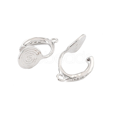 Brass Clip-on Earring Findings KK-K371-27A-P-1