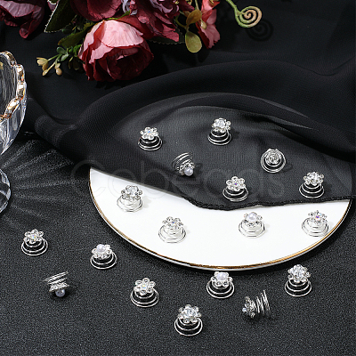 60Pcs 3 Styles Spiral Hair Pin Coil Iron Hair Accessories OHAR-SP0001-10B-1