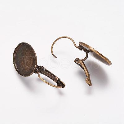 Brass Leverback Earring Findings KK-A025-AB-1