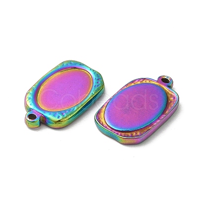 Ion Plating(IP) 304 Stainless Steel Pendant Cabochon Settings STAS-K267-02RC-1