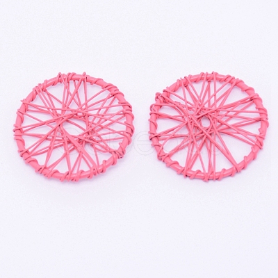 Wrapped Wire Iron Pendants IFIN-WH0053-41A-04-1