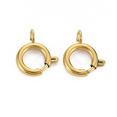 304 Stainless Steel Spring Ring Clasps LS-STAS-N095-049G-1