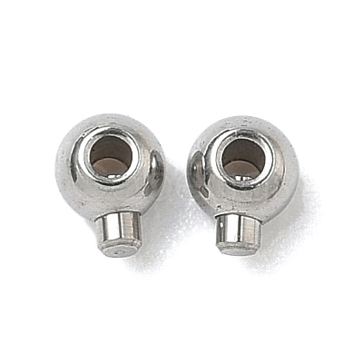 304 Stainless Steel Crimp Beads X-STAS-G361-02P-1