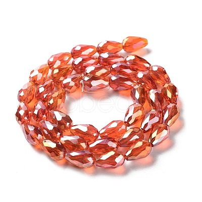 Electroplate Glass Beads EGLA-R006-15x10mm-M-1