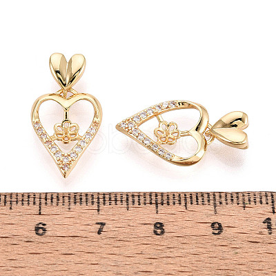 Brass Micro Pave Cubic Zirconia Cup Pearl Peg Bails Pin Pendants KK-T079-54G-1