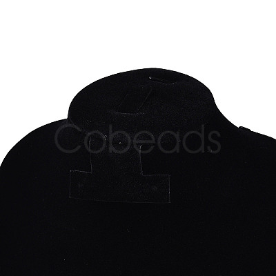 Bust Shaped MDF Covered with Velvet Jewelry Set Display Stands AJEW-U002-01B-1