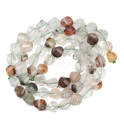 Natural Green Lodolite Quartz Beads Strands G-P611-C30-01-1