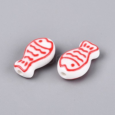 Handmade Porcelain Ceramic Beads PORC-Q005-05E-1