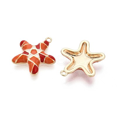 Brass Enamel Pendants KK-T071-30G-1