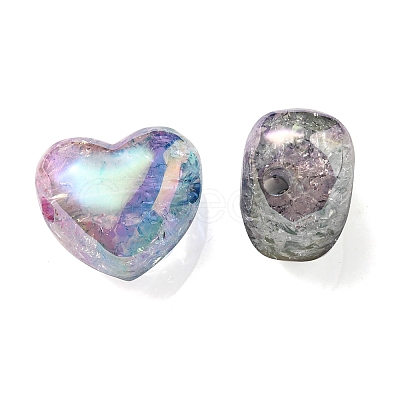 Transparent Crackle Acrylic Beads OACR-P010-14-1