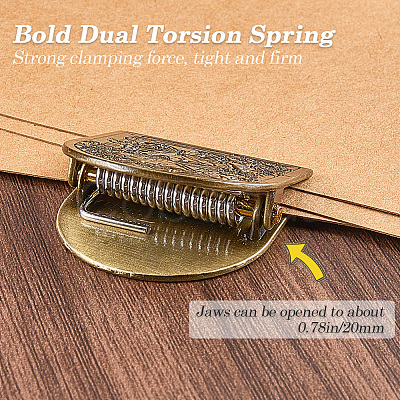 Tibetan Style Zinc Alloy Decorative Binder Clips FIND-WH20004-11C-AB-1
