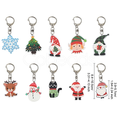 Christmas Theme Acrylic Pendant Decoration HJEW-YW00032-01-1