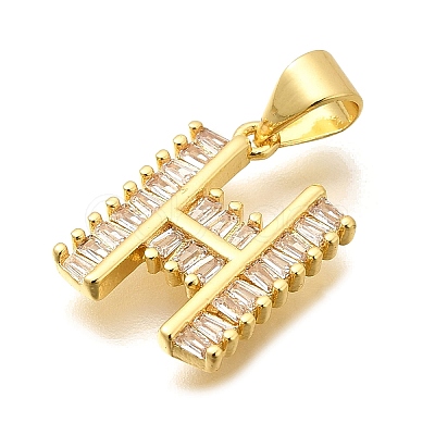 Rack Plating Brass Micro Pave Cubic Zirconia Pendants KK-L226-100G-H-1