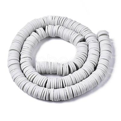Flat Round Handmade Polymer Clay Beads CLAY-R067-10mm-39-1